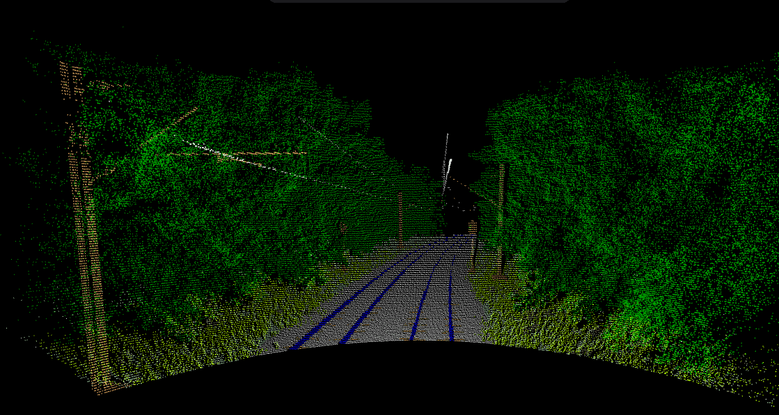 LiDAR point cloud view